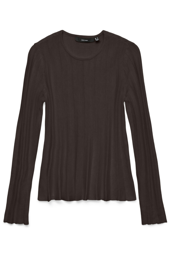 VMLANA LS O-NECK PULLOVER 10334805 Chocolate Torte
